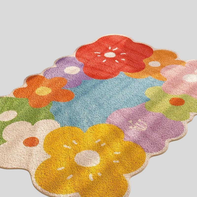 JulyWildflowers | Tapis De Fleurs Sauvages De Juillet – Tapis De Prairie Élégant | Valuna