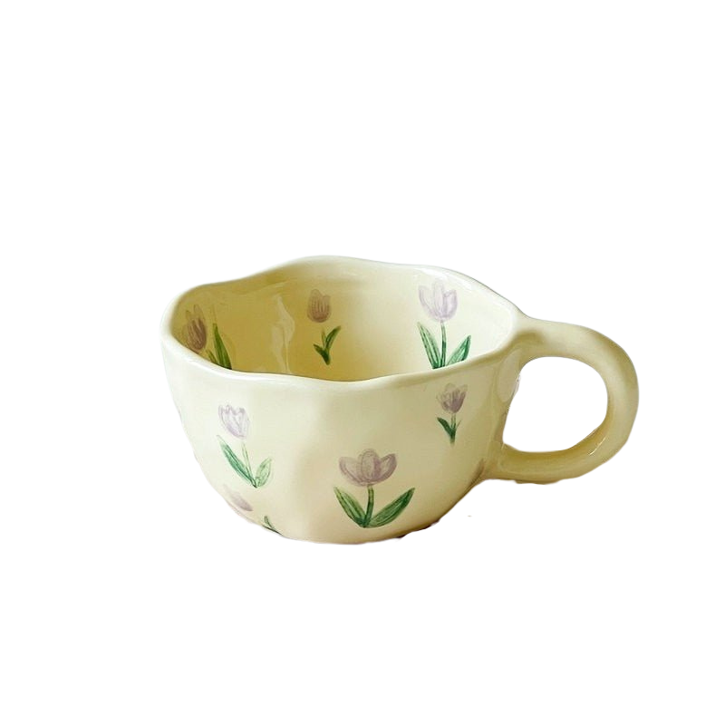 Tasse En Céramique Motif Floral - Valuna