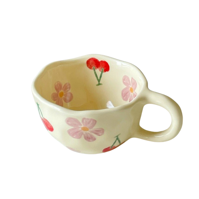 Tasse En Céramique Motif Floral - Valuna
