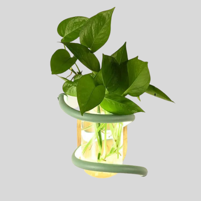 LumiVase | Applique Murale En Bois Led Pour Éclairage Extérieur Et Décoration Florale | Valuna