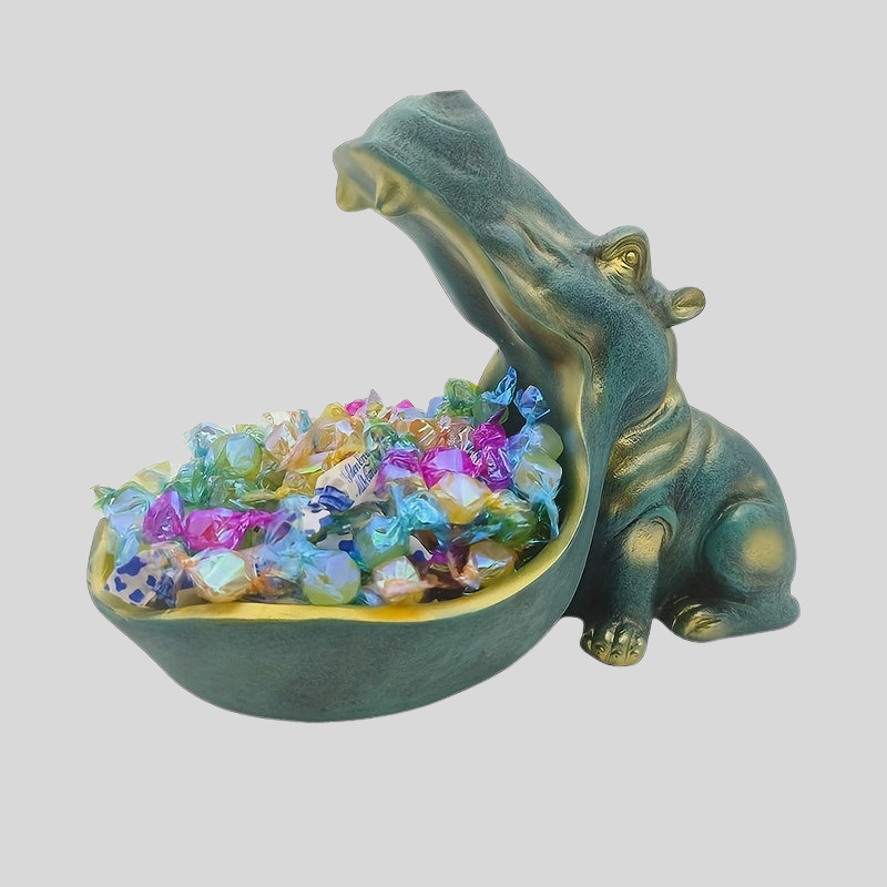 Étagère Hippopotame en Résine 25x15x18 cm - Valuna