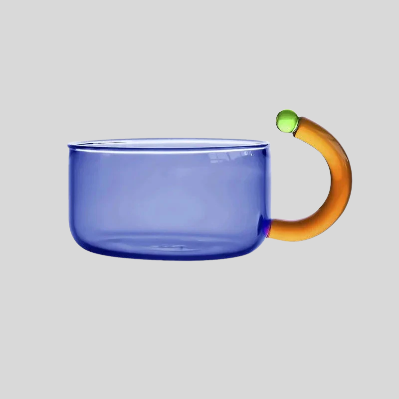 ColorGlass | Ensemble De Thé En Verre À Couleur Contrastante Pour Une Table Élégante | Valuna