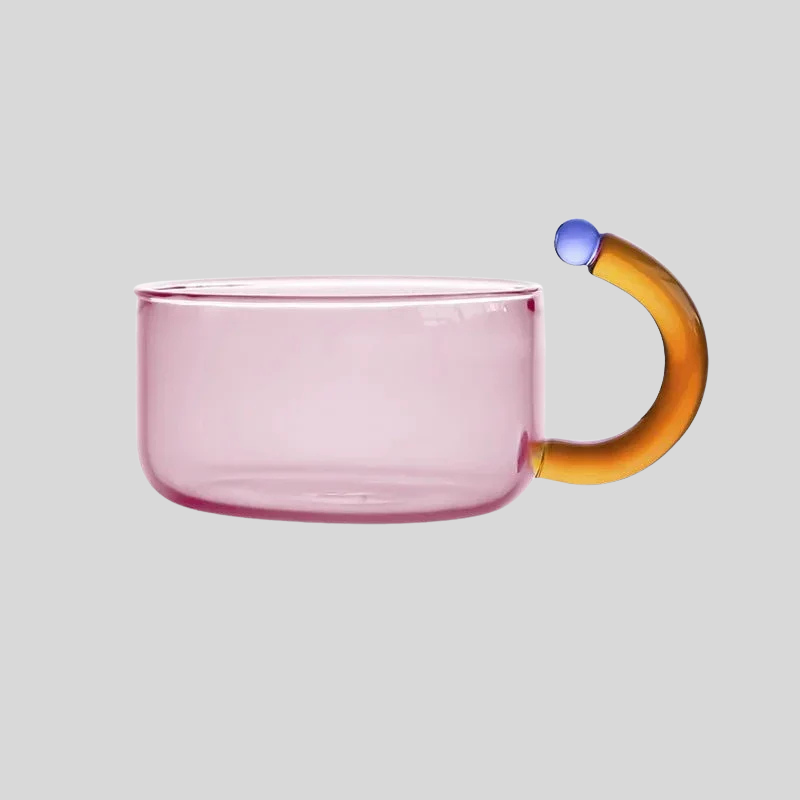 ColorGlass | Ensemble De Thé En Verre À Couleur Contrastante Pour Une Table Élégante | Valuna