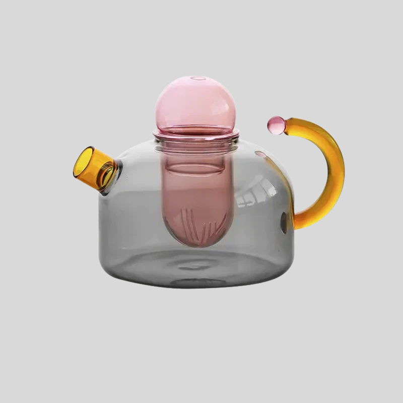 ColorGlass | Ensemble De Thé En Verre À Couleur Contrastante Pour Une Table Élégante | Valuna