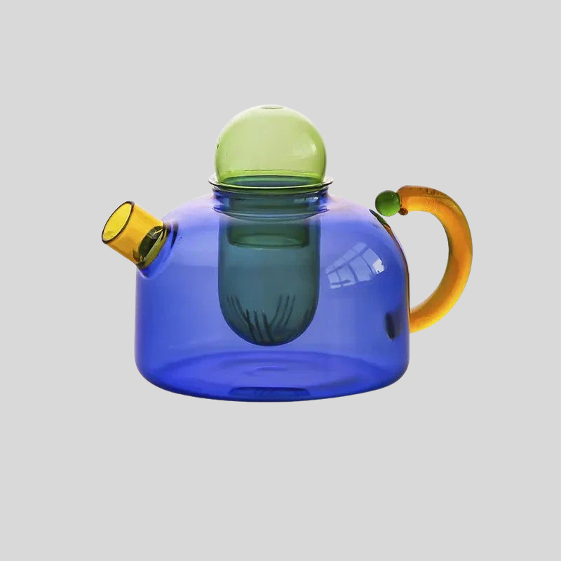 ColorGlass | Ensemble De Thé En Verre À Couleur Contrastante Pour Une Table Élégante | Valuna