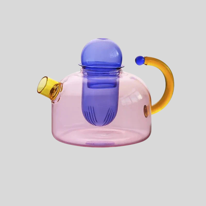 ColorGlass | Ensemble De Thé En Verre À Couleur Contrastante Pour Une Table Élégante | Valuna