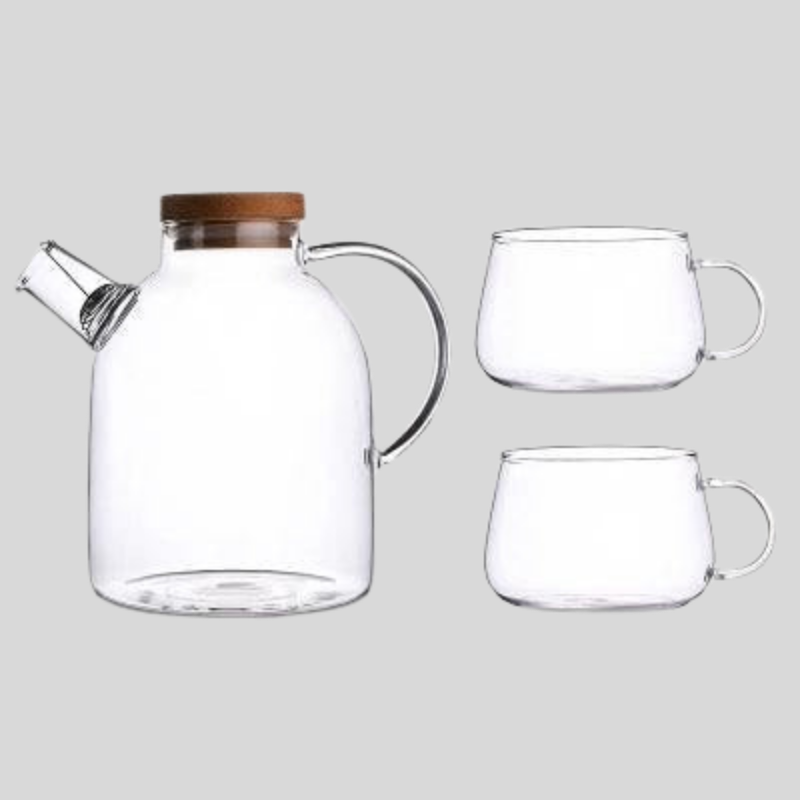 ScandiGlass | Ensemble De Théière En Verre Scandinave Élégant Pour Une Expérience De Thé Parfaite | Valuna