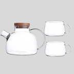 ScandiGlass | Ensemble De Théière En Verre Scandinave Élégant Pour Une Expérience De Thé Parfaite | Valuna