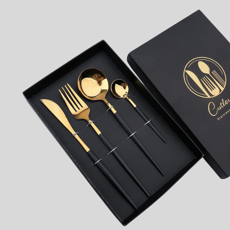 GoldStyle | Ensemble De Couverts Moderne Pour Les Amateurs De Style Et De Cuisine Élégante | Valuna