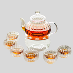 CrystalTea | Ensemble De Théières En Verre Cristallin Pour Une Expérience De Thé Élégante | Valuna