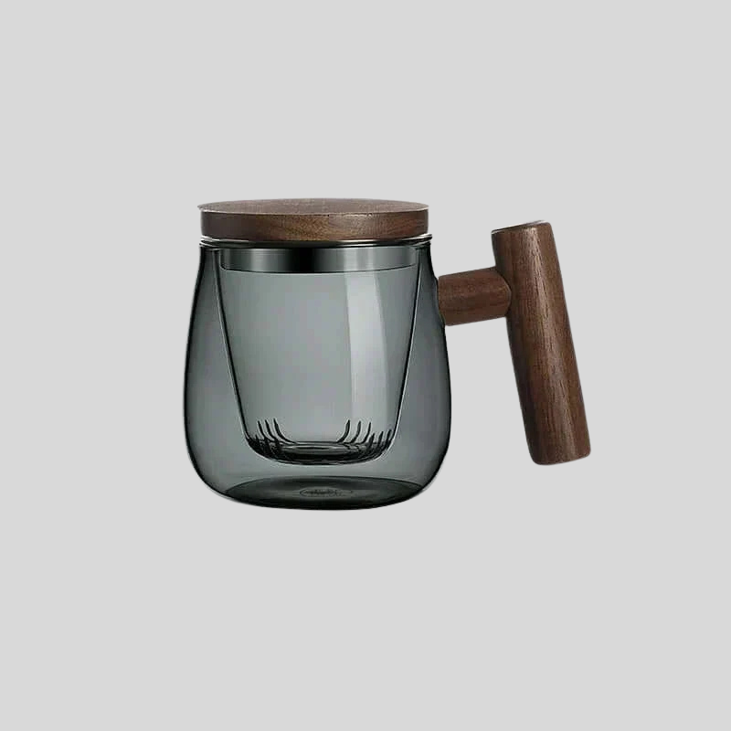 TeaModern | Tasse À Thé En Verre Avec Filtre Et Couvercle Pour Infusions Précises | Valuna