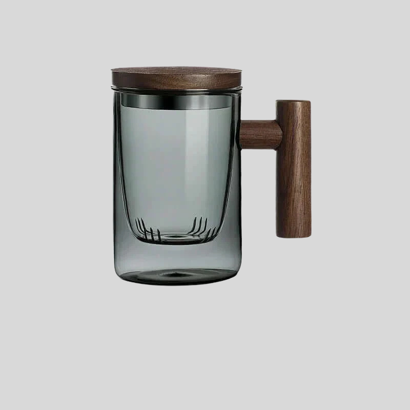 TeaModern | Tasse À Thé En Verre Avec Filtre Et Couvercle Pour Infusions Précises | Valuna
