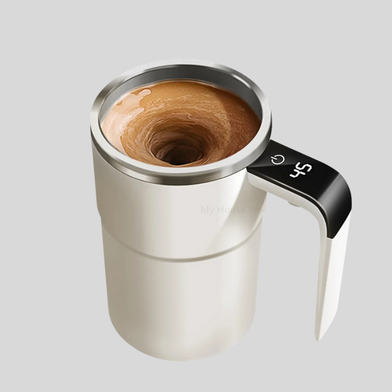 SmartMixCup | Tasse Magnétique Auto-Mélangeante En Acier Inoxydable 304 Avec Écran LCD | Valuna
