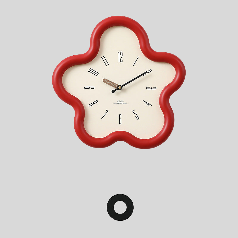 Floral3D | Horloge Murale en Guirlandes de Fleurs – MDF & Acrylique Écologiques, Silence Total | Valuna