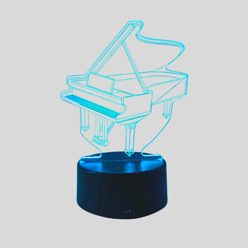 PianoGlow | Lampe de Nuit 3D – Ambiance Musicale & Design Innovant | Valuna