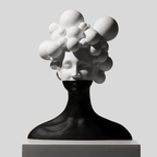 BubbleHairGirl | Sculpture Murale Abstraite – Fille au Design Bulles Artistiques | Valuna