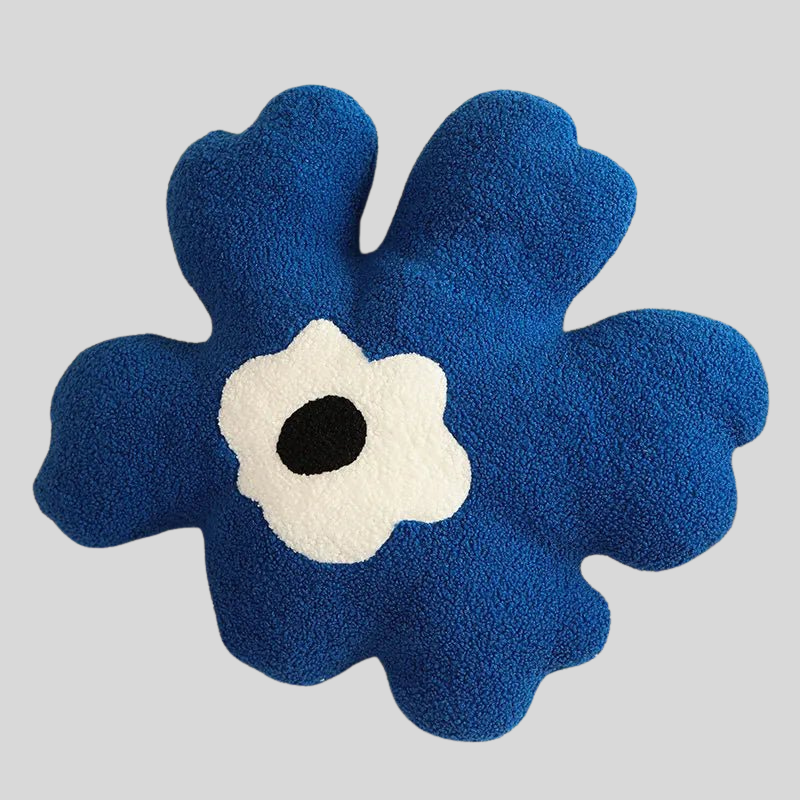 FluffyBloom | Coussin Fleur Abstraite en Peluche – Déco Douce & Unique | Valuna