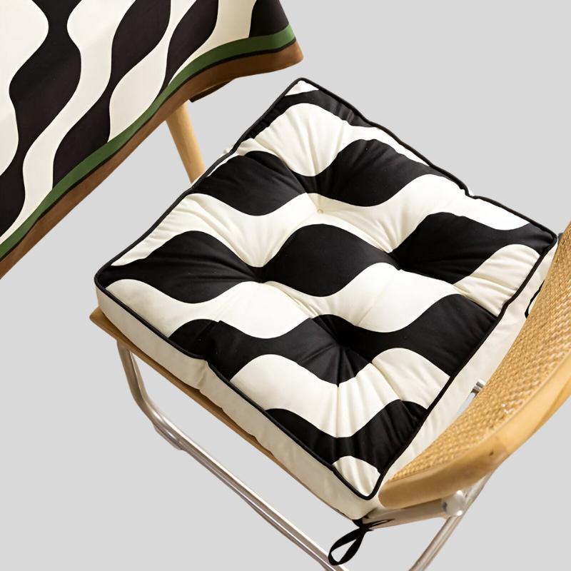 AbstractSeatPad | Coussin de Siège Imprimé – Design Abstrait Confort & Style | Valuna