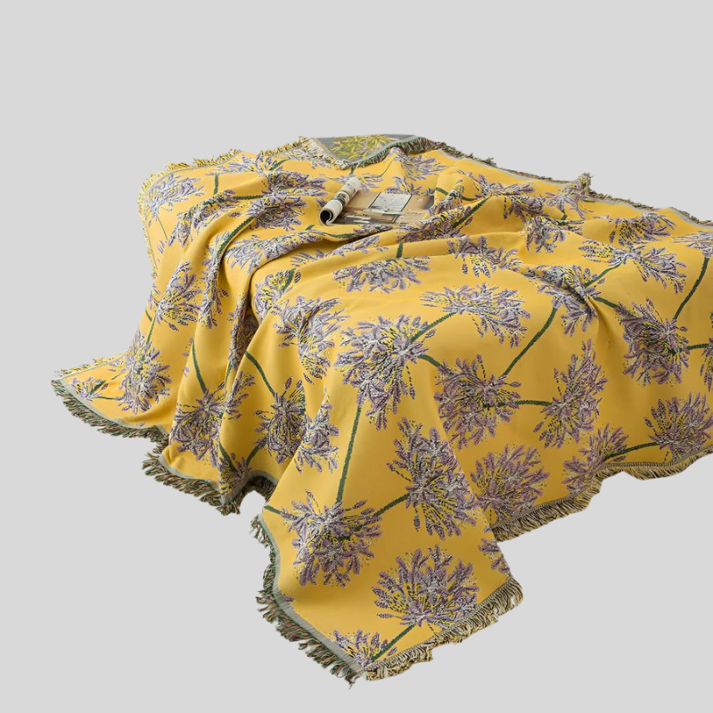 AgapanthusQuasten | Couverture Décorative avec Pompons – Confort & Style pour Intérieur | Valuna