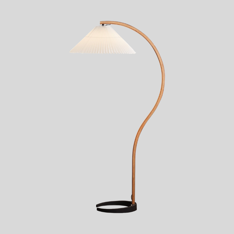 CapraniGlow | Lampadaire Style Caprani – Led, Aspect Bois Moderne & Décoration Élégante | Valuna
