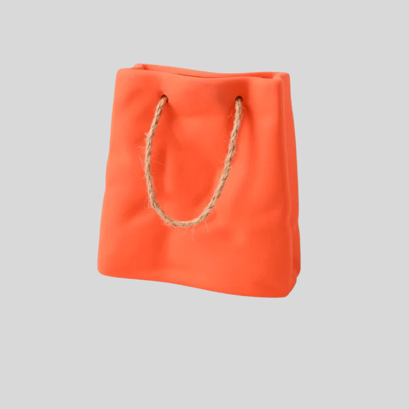BagVase | Vase en Céramique Forme Sac à Main – Art Moderne & Décoration Intérieure Élégante | Valuna