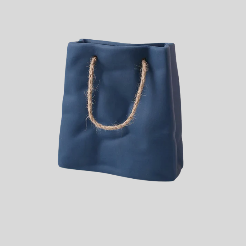 BagVase | Vase en Céramique Forme Sac à Main – Art Moderne & Décoration Intérieure Élégante | Valuna