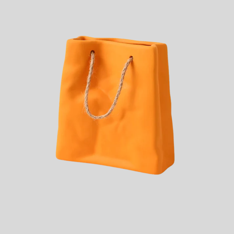 BagVase | Vase en Céramique Forme Sac à Main – Art Moderne & Décoration Intérieure Élégante | Valuna