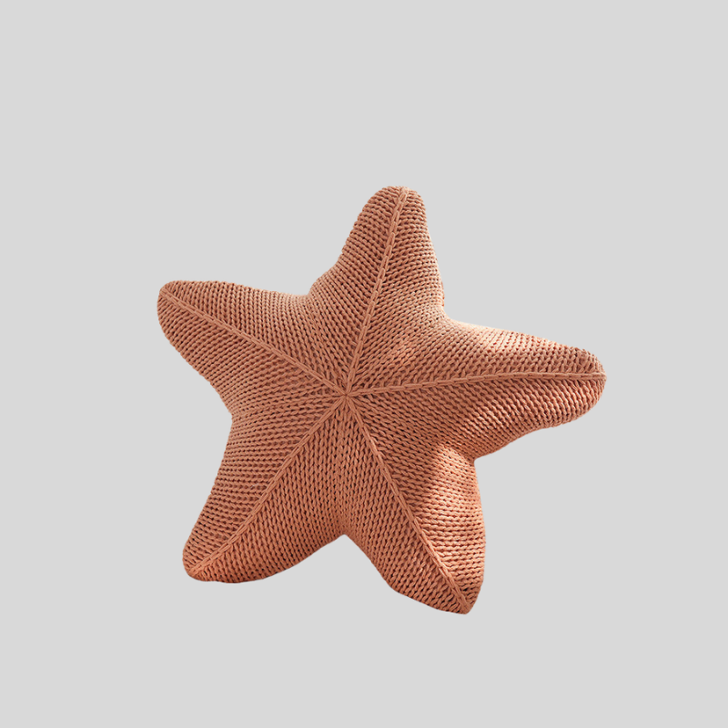 StarKnit | Coussin Étoile De Mer Tricoté à La Main – Décoration Confortable & Unique | Valuna