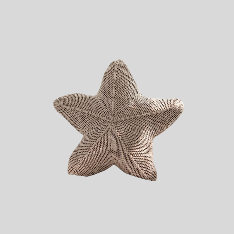 StarKnit | Coussin Étoile De Mer Tricoté à La Main – Décoration Confortable & Unique | Valuna
