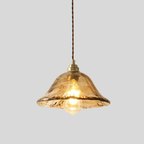 AmberGlow | Suspension Brune En Verre Légèrement Scintillant – Style Intérieur Raffiné | Valuna