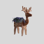 DeerWood | Support De Pot De Fleurs En Bois – Motif De Cerf Artistique | Valuna