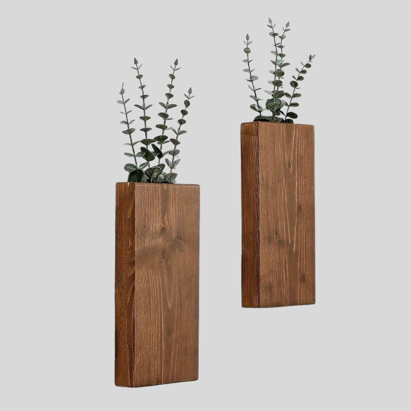 RusticWall | Vase Murale En Bois – Ambiance Naturelle Pour Tout Intérieur | Valuna