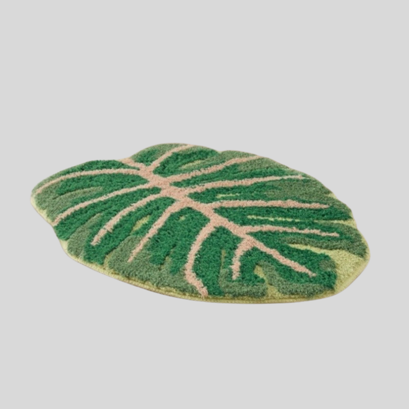 GreenMonstera | Tapis Motif Monstera & Feuille De Bananier – Antidérapant & Facile d’Entretien | Valuna