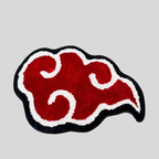 RedCloud | Tapis Nuage Moderne Rouge Antidérapant – Design Acrylique Élégant | Valuna