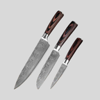 Lot de 3 Couteaux Japonais | Tranchant Extraordinaire Livraison Offerte | Valuna