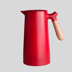 VetroLux | Carafe En Verre À Double Paroi Avec Poignée En Bois Pour Boissons Chaudes Et Froides | Valuna