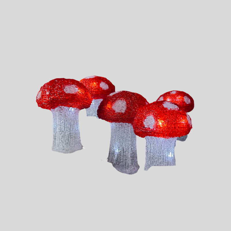 MushroomSet5 | Ensemble de 5 Lampes Champignon – Éclairage Intérieur et Extérieur | Valuna