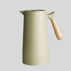 VetroLux | Carafe En Verre À Double Paroi Avec Poignée En Bois Pour Boissons Chaudes Et Froides | Valuna