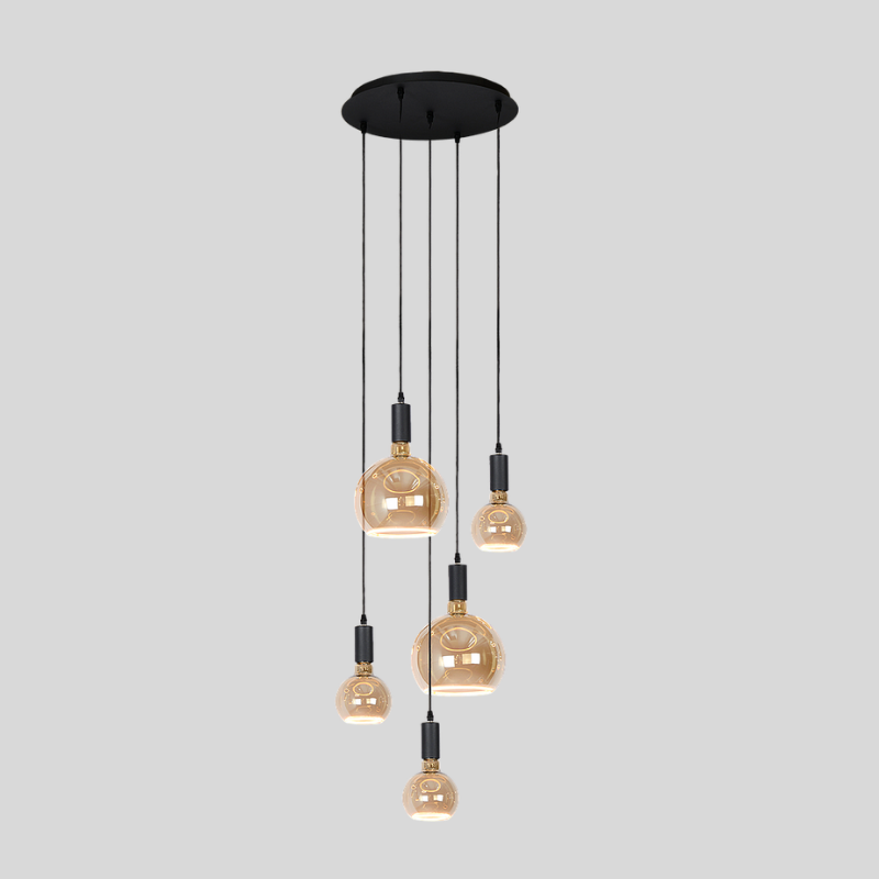 PendelSapa5 | Suspension Moderne Avec Globes Flottants Inclus | Valuna