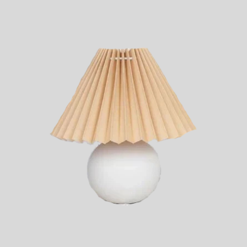 Plissé Glow | Lampe De Table Avec Abat-Jour De Luxe Plissé | Valuna