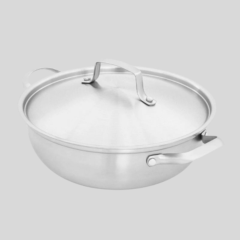 EcoHeat | Casserole En Acier Inoxydable 26 Cm Avec Répartition Uniforme De Chaleur | Valuna