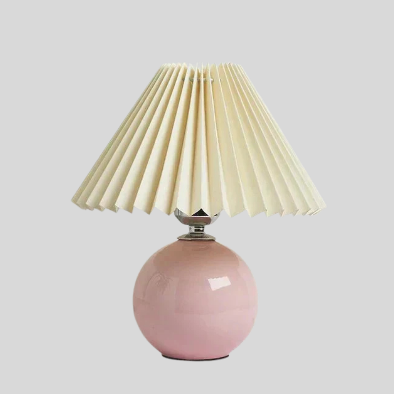 Plissé Glow | Lampe De Table Avec Abat-Jour De Luxe Plissé | Valuna