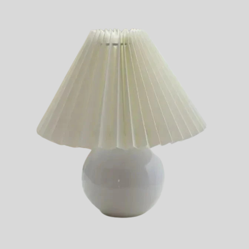 Plissé Glow | Lampe De Table Avec Abat-Jour De Luxe Plissé | Valuna