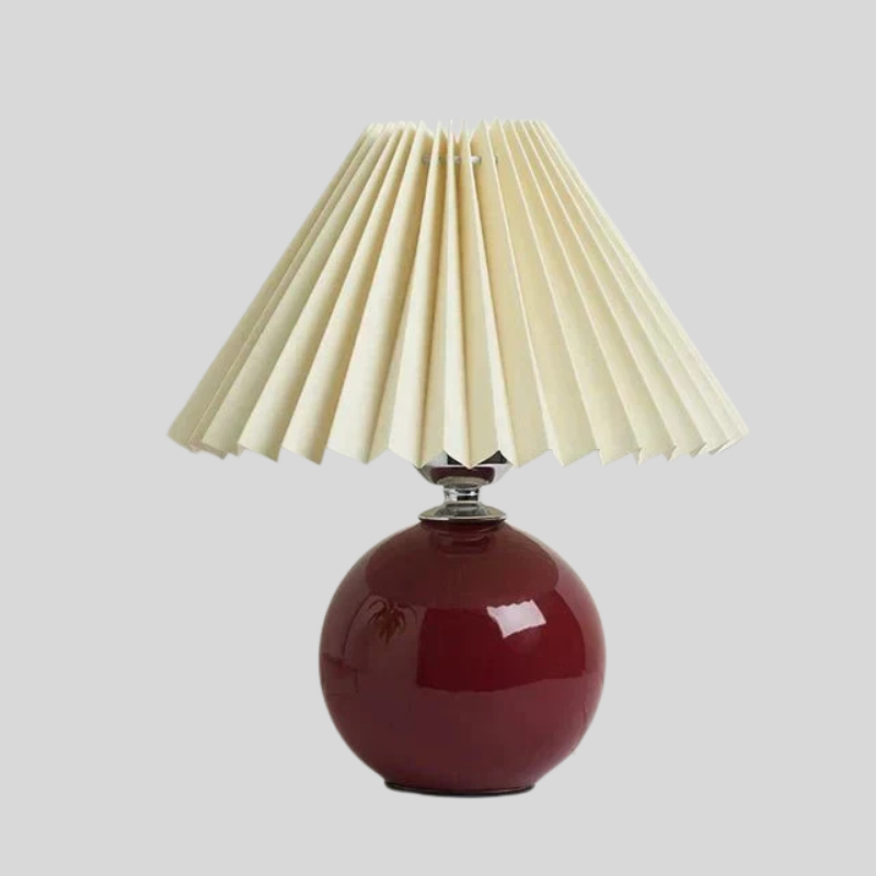 Plissé Glow | Lampe De Table Avec Abat-Jour De Luxe Plissé | Valuna