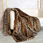Leopard Luxe | Couverture En Fausse Fourrure Fine Élégante | Valuna