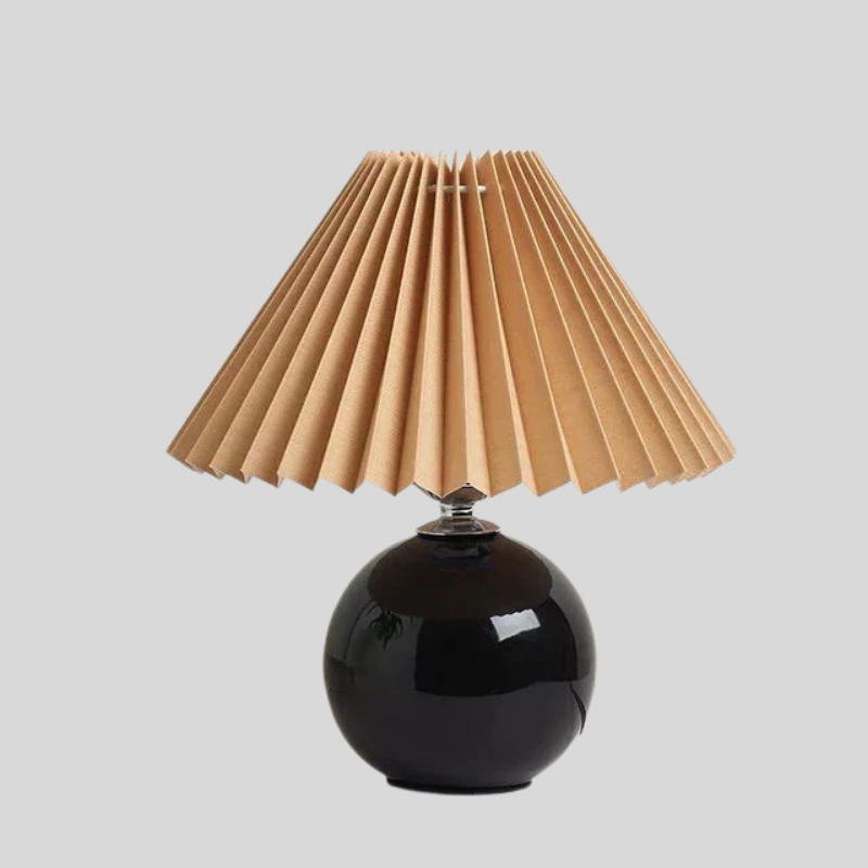 Plissé Glow | Lampe De Table Avec Abat-Jour De Luxe Plissé | Valuna