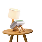 RutanFlex | Lampe De Bureau Robot Réglable En Bois Avec Support De Livre | Valuna