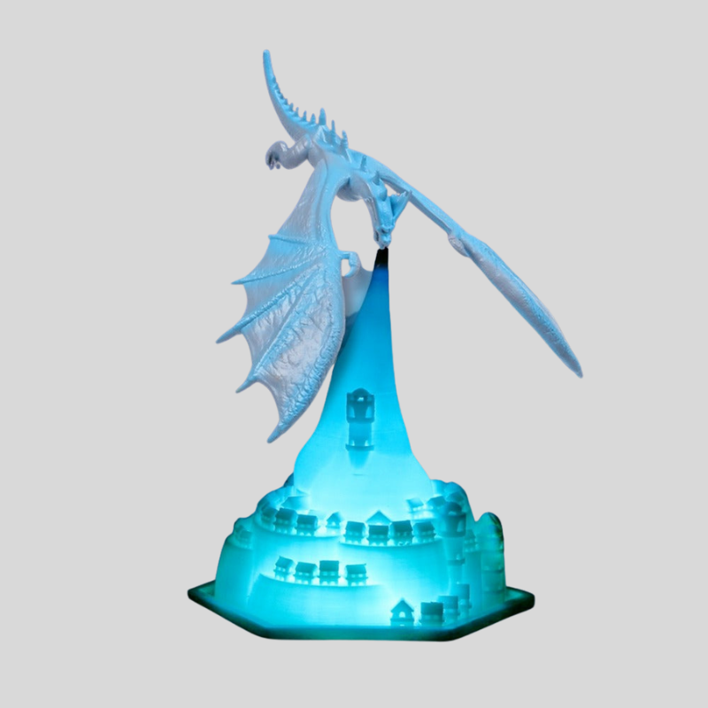 Dragon Light 3D | Lampe De Table Rechargeable – Lumière Magique De Nuit | Valuna