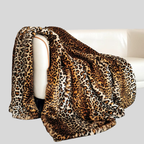 Leopard Luxe | Couverture En Fausse Fourrure Fine Élégante | Valuna