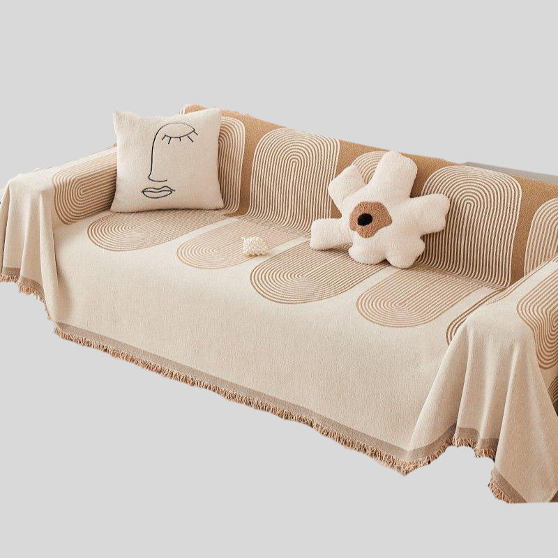 Nordic Boho | Couverture Réversible Avec Franges Et Protection Anti-Griffures Pour Chat | Valuna